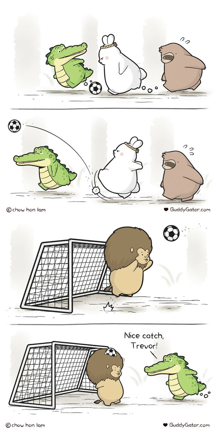 49 Wholesome Comics About An Alligator And His Friends By This Artist (New Pics)