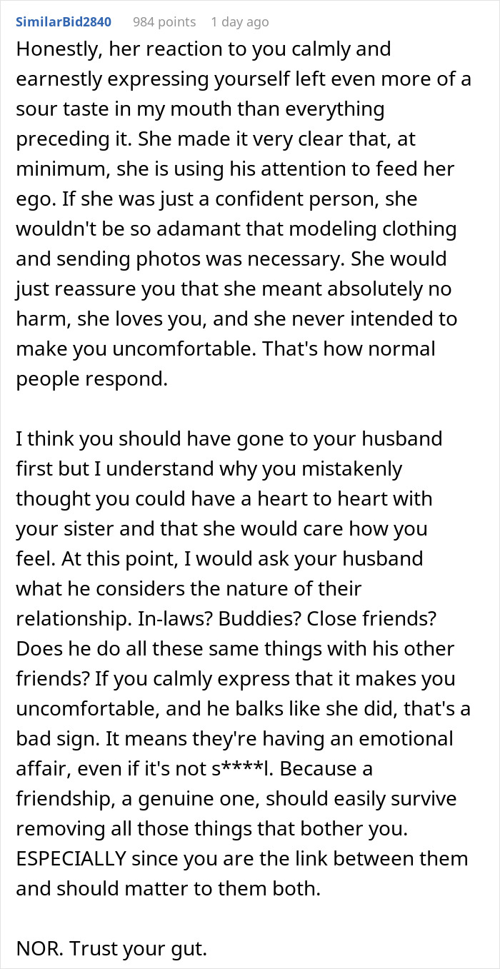 Hubby And Wife’s Sis Text Privately And Spend Time Alone, Wife Gets Called Jealous For Speaking Up