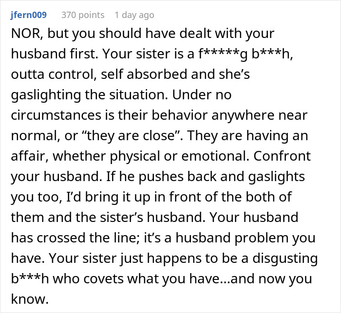 Hubby And Wife’s Sis Text Privately And Spend Time Alone, Wife Gets Called Jealous For Speaking Up
