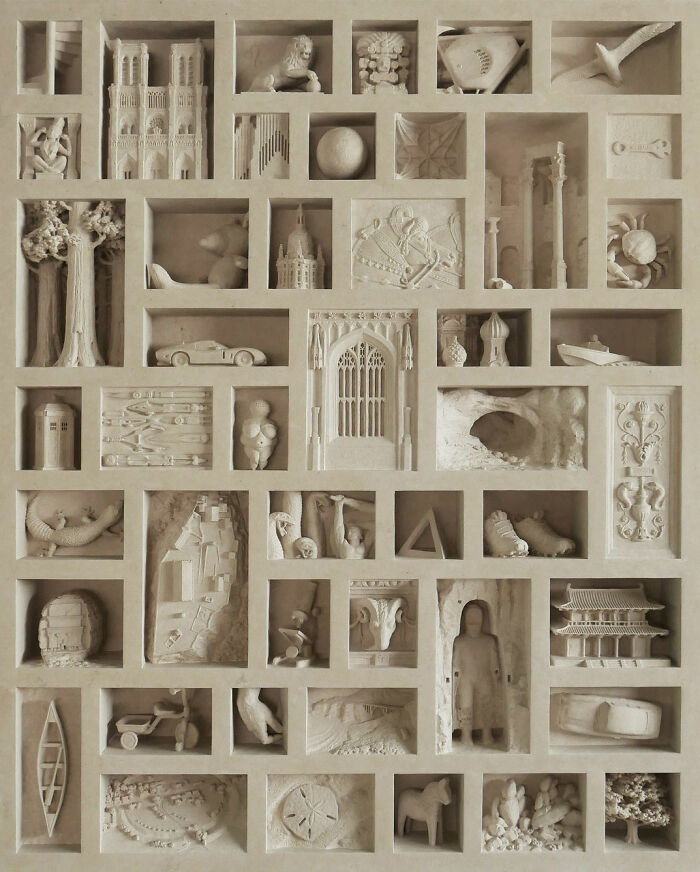 Artist Carves Tiny Architectural Models Of Ancient And Classical Buildings Into Solid Stone (38 New Pics)