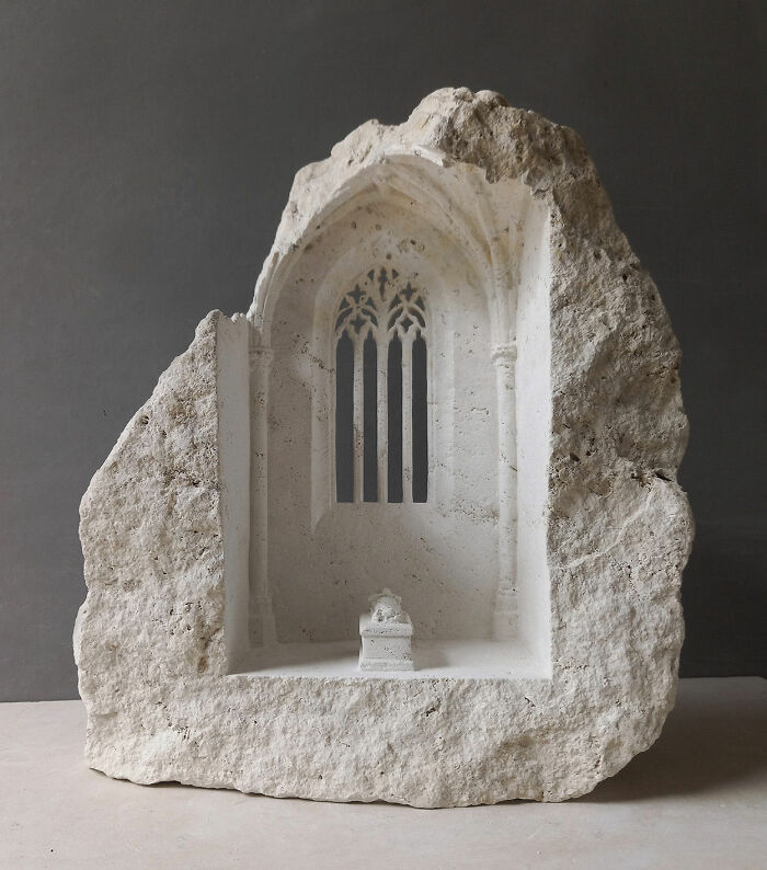 Artist Carves Tiny Architectural Models Of Ancient And Classical Buildings Into Solid Stone (38 New Pics)