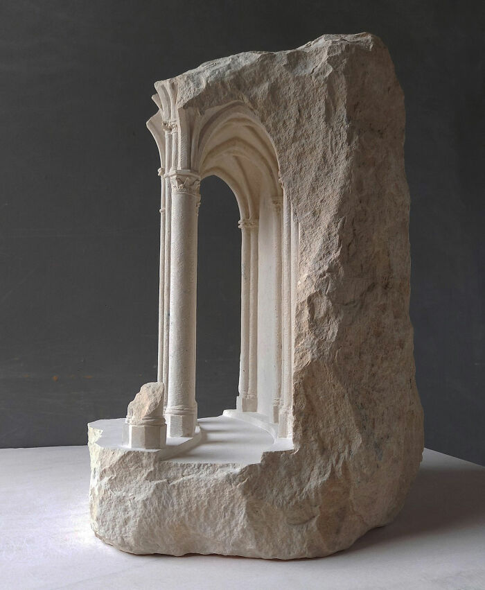 Artist Carves Tiny Architectural Models Of Ancient And Classical Buildings Into Solid Stone (38 New Pics)