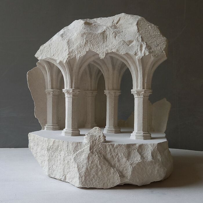Artist Carves Tiny Architectural Models Of Ancient And Classical Buildings Into Solid Stone (38 New Pics)