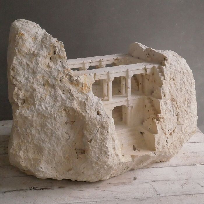 Artist Carves Tiny Architectural Models Of Ancient And Classical Buildings Into Solid Stone (38 New Pics)
