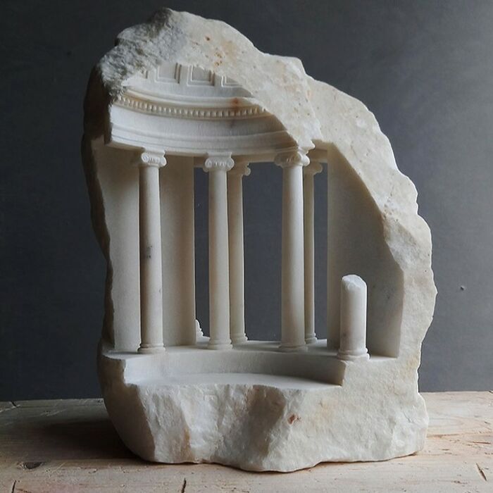 Artist Carves Tiny Architectural Models Of Ancient And Classical Buildings Into Solid Stone (38 New Pics)