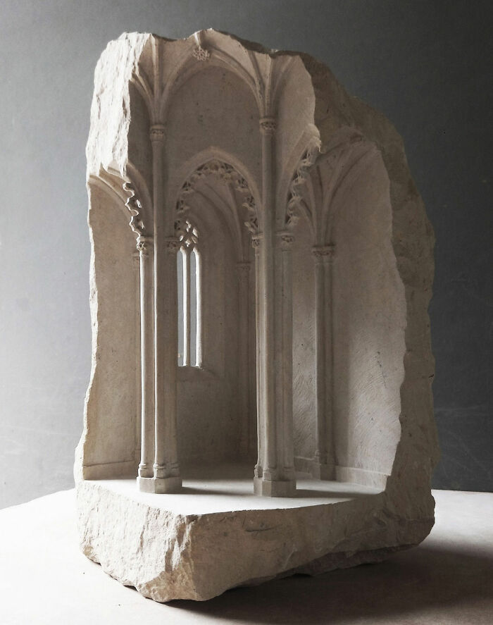 Artist Carves Tiny Architectural Models Of Ancient And Classical Buildings Into Solid Stone (38 New Pics)
