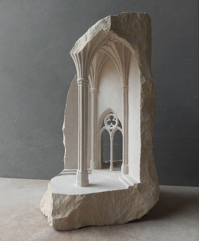 Artist Carves Tiny Architectural Models Of Ancient And Classical Buildings Into Solid Stone (38 New Pics)