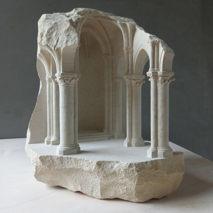Artist Carves Tiny Architectural Models Of Ancient And Classical Buildings Into Solid Stone (38 New Pics)