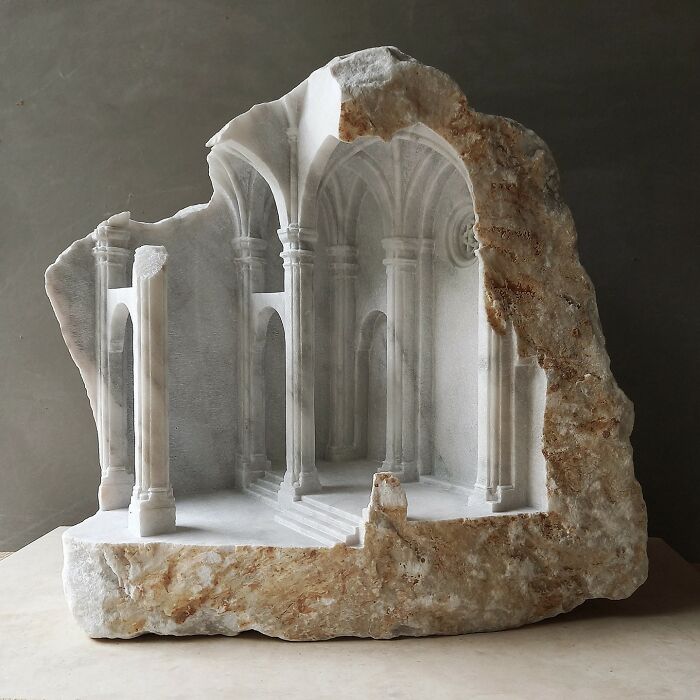 Artist Carves Tiny Architectural Models Of Ancient And Classical Buildings Into Solid Stone (38 New Pics)