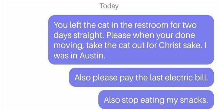 64 Horrible Roommates Who Somehow Passed The Vibe Check Before Move-In Day And Failed Soon After