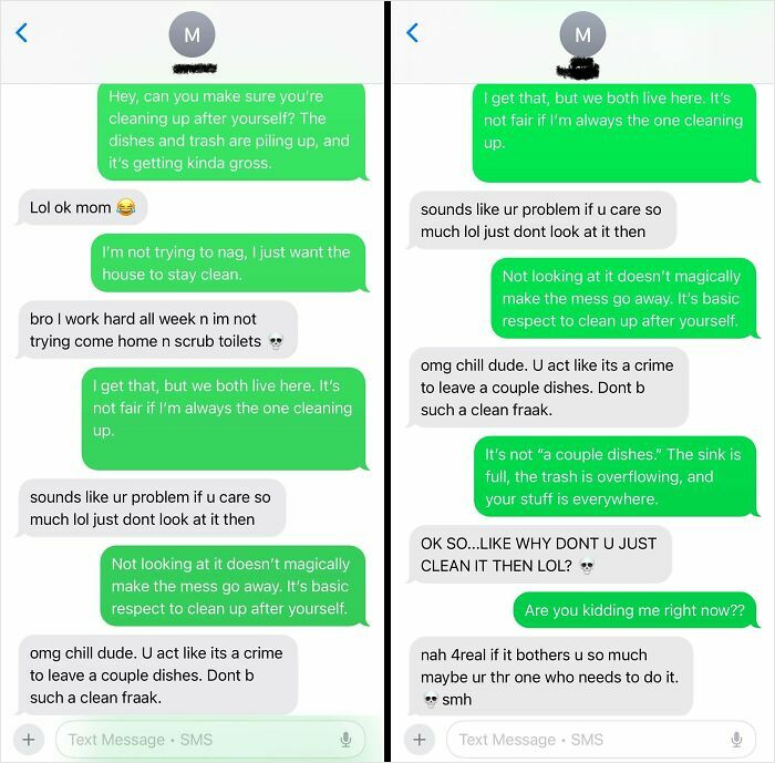 64 Horrible Roommates Who Somehow Passed The Vibe Check Before Move-In Day And Failed Soon After