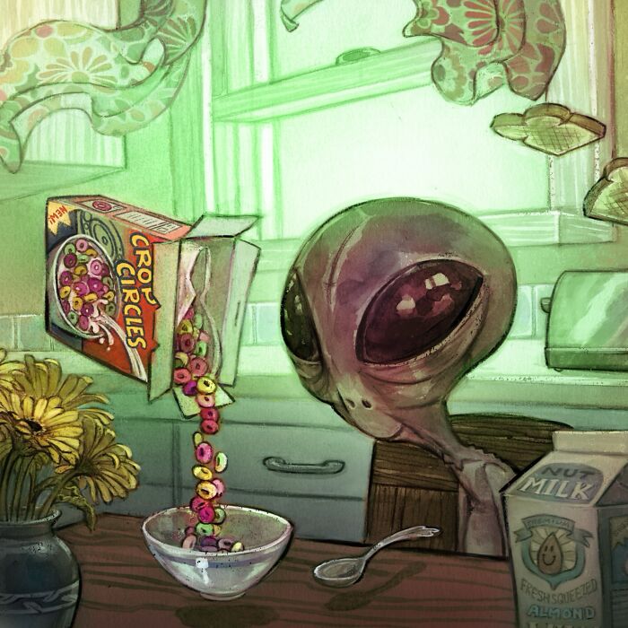 This Artist Creates Funny Illustrations Of Mythical Creatures Living Their Best Lives (21 Pics)