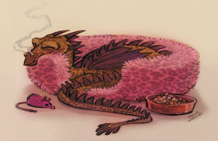 This Artist Creates Funny Illustrations Of Mythical Creatures Living Their Best Lives (21 Pics)