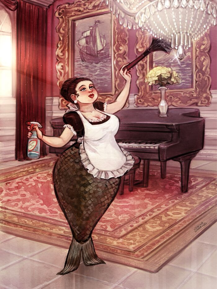 This Artist Creates Funny Illustrations Of Mythical Creatures Living Their Best Lives (21 Pics)