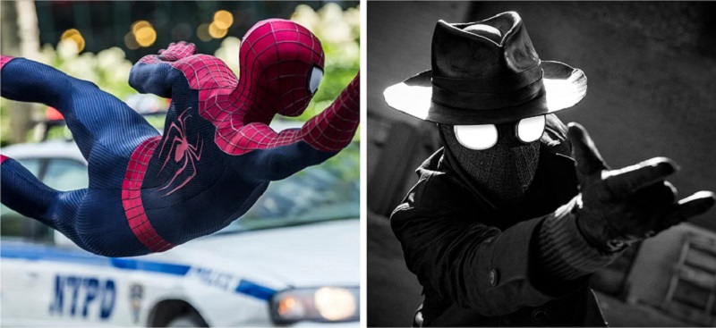 Spider-Noir vs Spider-Man costume