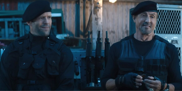 Jason Statham and Sylvester Stallone in Expend4ables (2023)