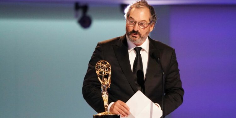 Scott Frank winning an Emmy award Scott Frank winning an Emmy award
