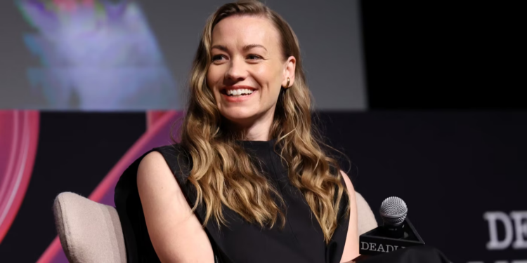 Yvonne Strahovski during an interview