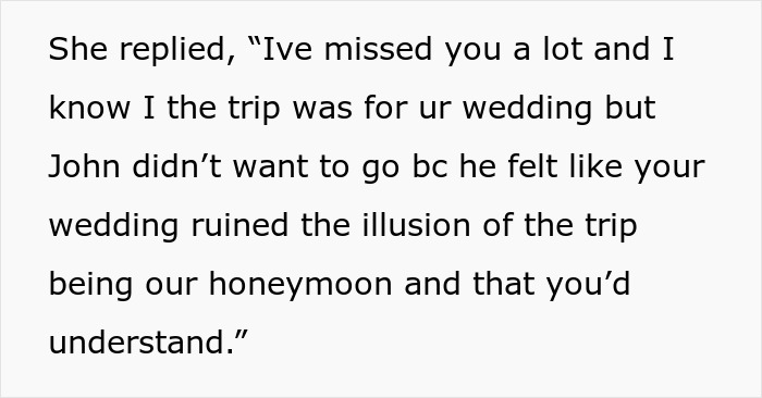 Woman Skips Best Friend’s Wedding, Says It’s Because She Wanted A Honeymoon, The Real Reason Is Much Worse Woman Skips Best Friend’s Wedding, Says It’s Because She Wanted A Honeymoon, The Real Reason Is Much Worse