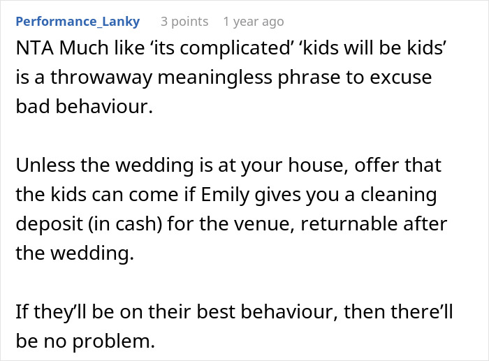 Bride Refuses To Gamble With Her Wedding After Sister Fails To Parent Her Wild Children: “Kids Will Be Kids” Bride Refuses To Gamble With Her Wedding After Sister Fails To Parent Her Wild Children: “Kids Will Be Kids”