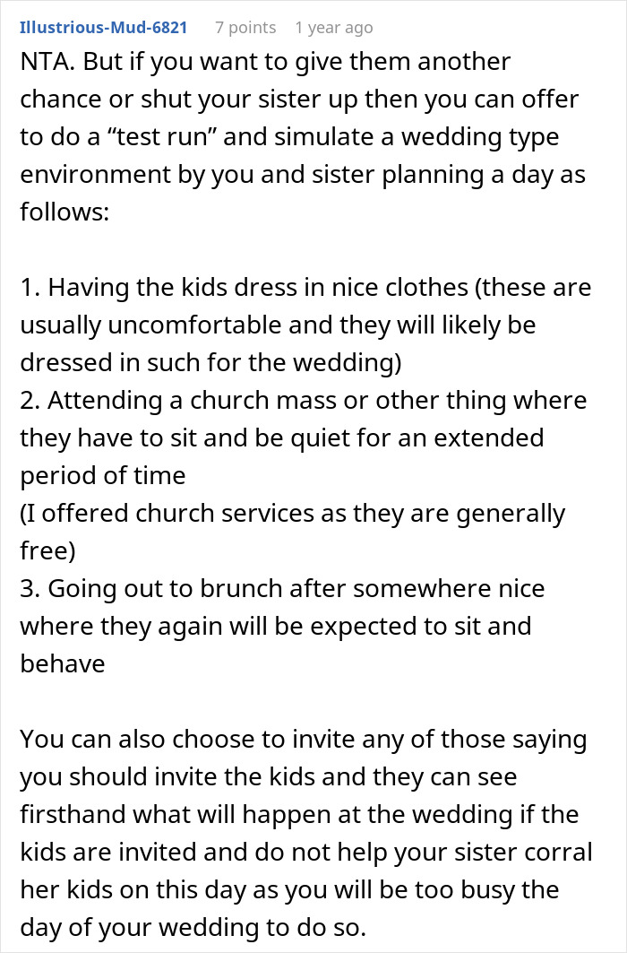 Bride Refuses To Gamble With Her Wedding After Sister Fails To Parent Her Wild Children: “Kids Will Be Kids” Bride Refuses To Gamble With Her Wedding After Sister Fails To Parent Her Wild Children: “Kids Will Be Kids”