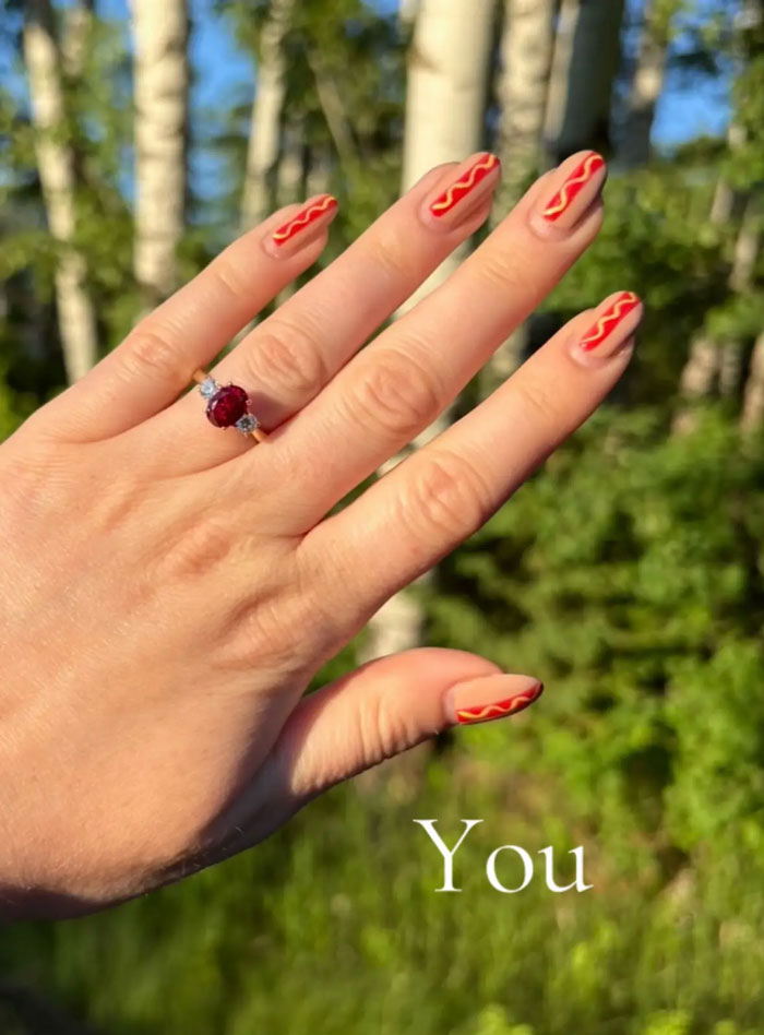Woman Gets Engaged While Having Hot Dog Nails, Others Share Their Manicures To Make Her Feel Less Alone