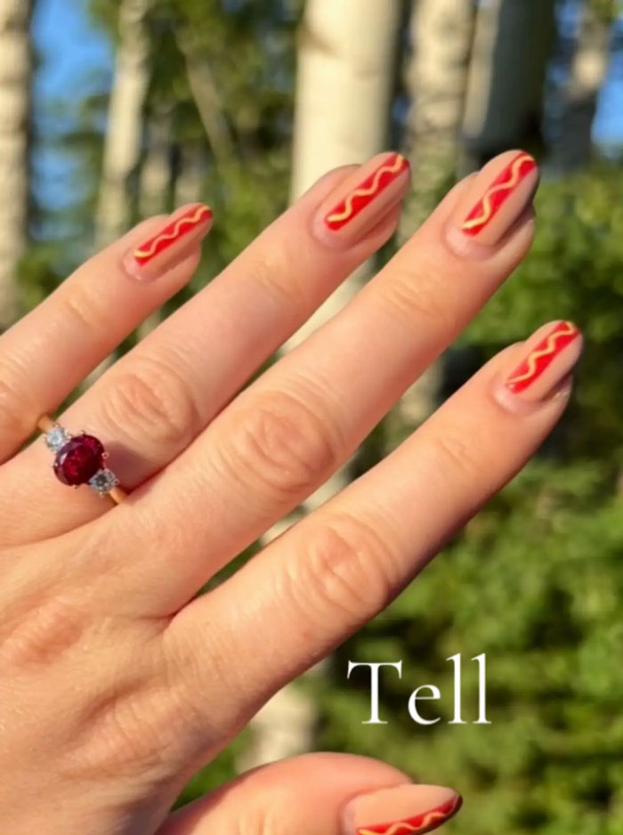 Woman Gets Engaged While Having Hot Dog Nails, Others Share Their Manicures To Make Her Feel Less Alone