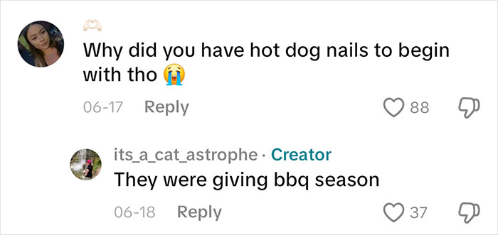 Woman Gets Engaged While Having Hot Dog Nails, Others Share Their Manicures To Make Her Feel Less Alone