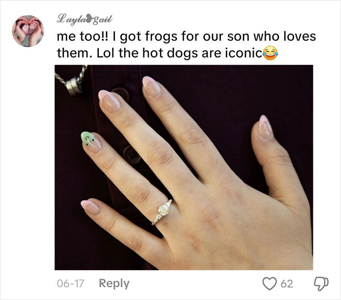 Woman Gets Engaged While Having Hot Dog Nails, Others Share Their Manicures To Make Her Feel Less Alone