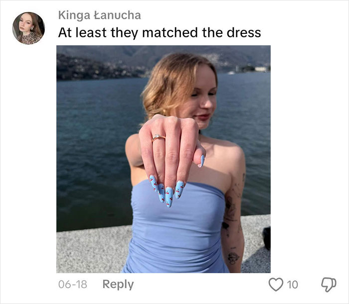 Woman Gets Engaged While Having Hot Dog Nails, Others Share Their Manicures To Make Her Feel Less Alone