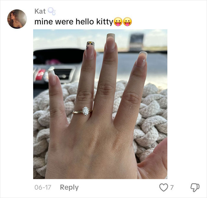 Woman Gets Engaged While Having Hot Dog Nails, Others Share Their Manicures To Make Her Feel Less Alone
