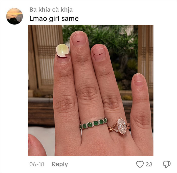 Woman Gets Engaged While Having Hot Dog Nails, Others Share Their Manicures To Make Her Feel Less Alone