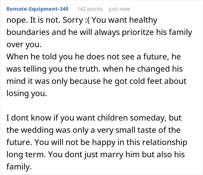 Momma’s Boy Calls Off Wedding, Leaves Fiancée Emotionally Exhausted By Trying To Work Things Out Momma’s Boy Calls Off Wedding, Leaves Fiancée Emotionally Exhausted By Trying To Work Things Out