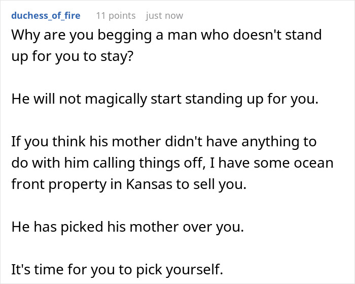 Momma’s Boy Calls Off Wedding, Leaves Fiancée Emotionally Exhausted By Trying To Work Things Out Momma’s Boy Calls Off Wedding, Leaves Fiancée Emotionally Exhausted By Trying To Work Things Out