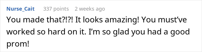 Talented Seamstress Spends 4 Months And $600 On Prom Dress, Insecure Mom Insults How It Looks On Her Talented Seamstress Spends 4 Months And $600 On Prom Dress, Insecure Mom Insults How It Looks On Her