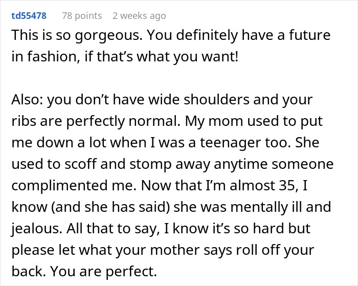 Talented Seamstress Spends 4 Months And $600 On Prom Dress, Insecure Mom Insults How It Looks On Her Talented Seamstress Spends 4 Months And $600 On Prom Dress, Insecure Mom Insults How It Looks On Her