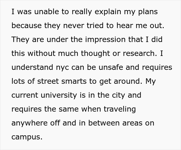 20YO Gets $4K Grant To Go On NYC Research Trip, Worried Parents Threaten To Cut Her Off 20YO Gets $4K Grant To Go On NYC Research Trip, Worried Parents Threaten To Cut Her Off