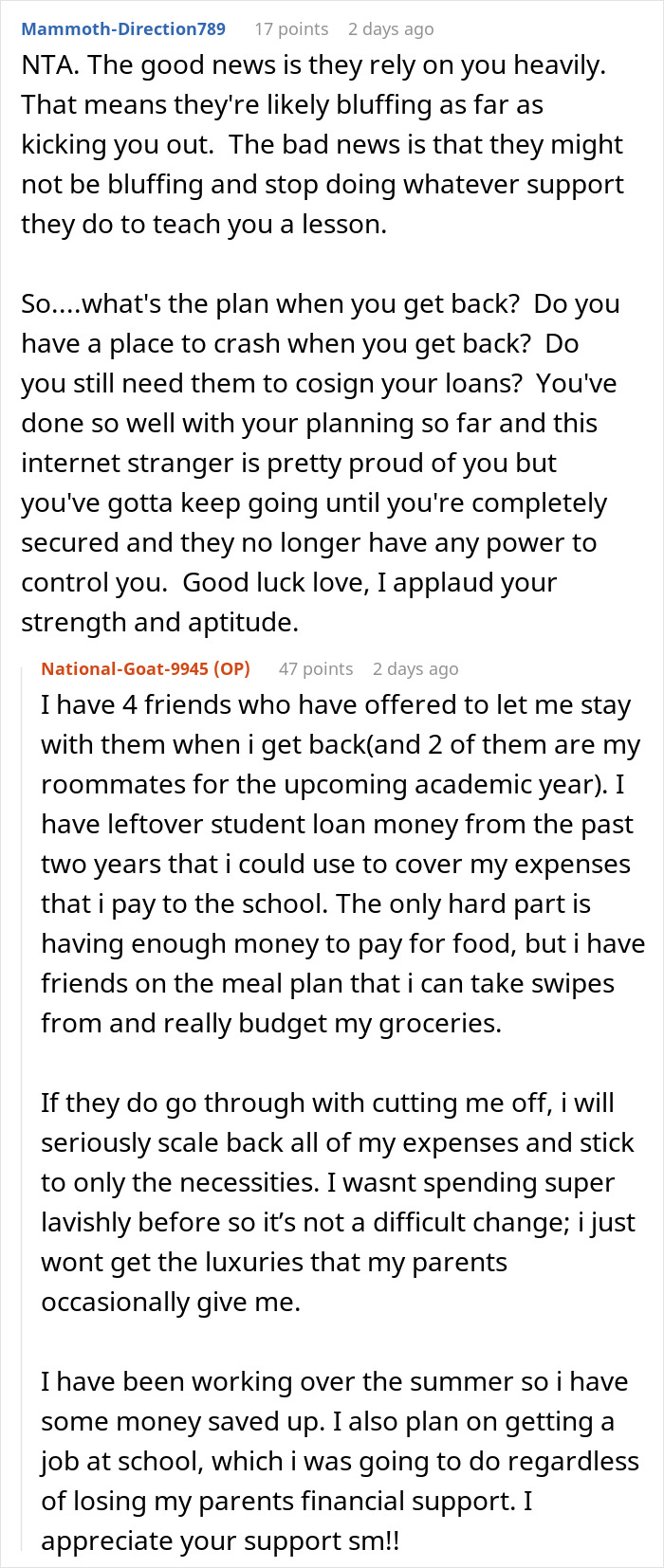 20YO Gets $4K Grant To Go On NYC Research Trip, Worried Parents Threaten To Cut Her Off 20YO Gets $4K Grant To Go On NYC Research Trip, Worried Parents Threaten To Cut Her Off