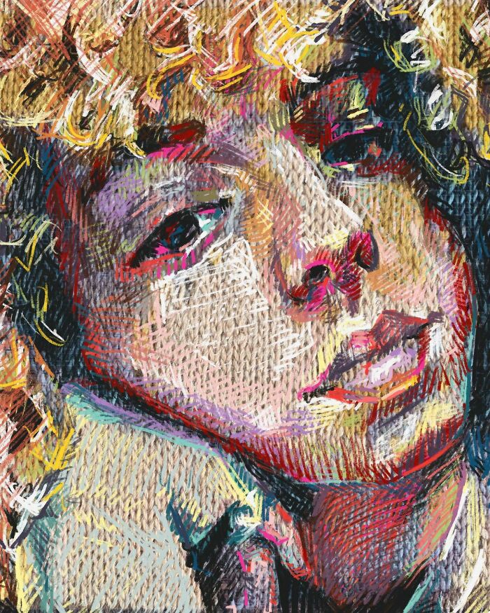 Artist Blends Traditional Knitting With Modern Art To Create Stunning Portraits (33 Pics)