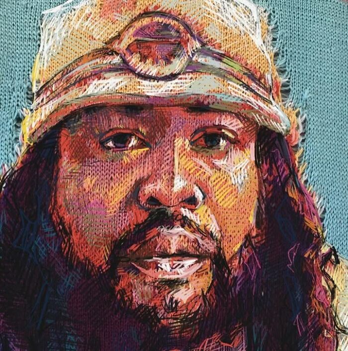 Artist Blends Traditional Knitting With Modern Art To Create Stunning Portraits (33 Pics)