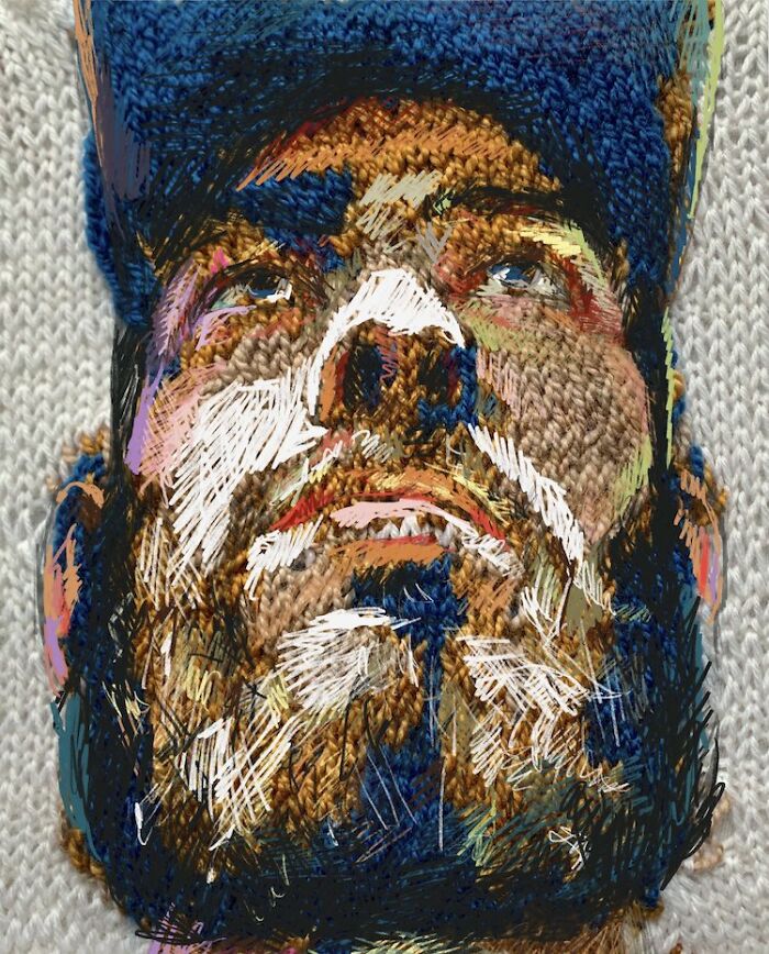 Artist Blends Traditional Knitting With Modern Art To Create Stunning Portraits (33 Pics)