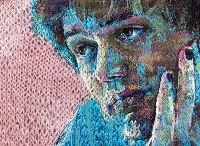 Artist Blends Traditional Knitting With Modern Art To Create Stunning Portraits (33 Pics)