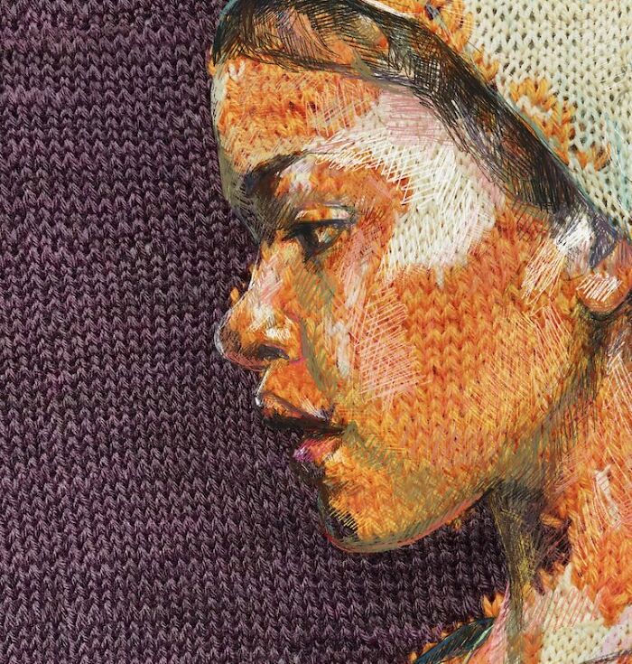 Artist Blends Traditional Knitting With Modern Art To Create Stunning Portraits (33 Pics)