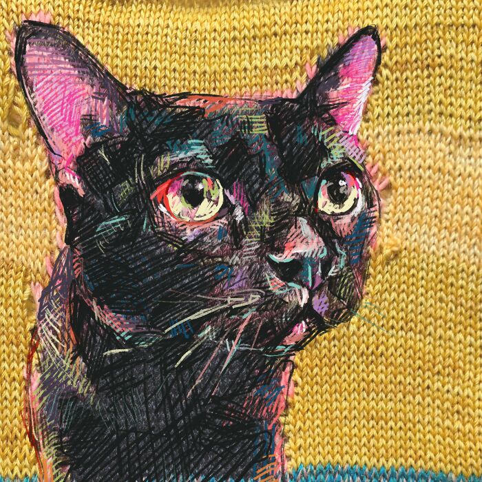 Artist Blends Traditional Knitting With Modern Art To Create Stunning Portraits (33 Pics)