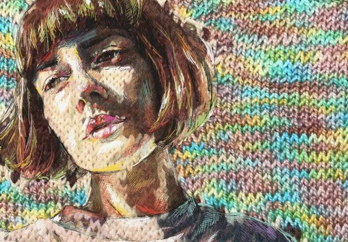 Artist Blends Traditional Knitting With Modern Art To Create Stunning Portraits (33 Pics)