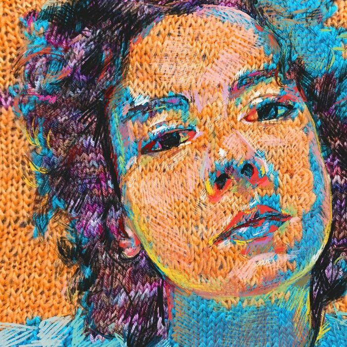Artist Blends Traditional Knitting With Modern Art To Create Stunning Portraits (33 Pics)