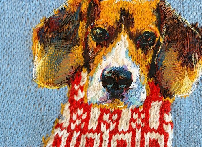 Artist Blends Traditional Knitting With Modern Art To Create Stunning Portraits (33 Pics)