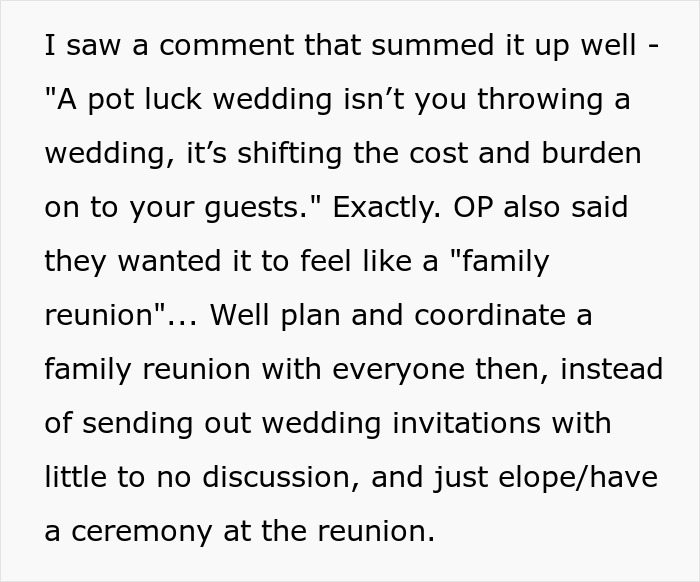 People Are Discussing Bride’s Idea Of A Potluck Wedding And It’s Pretty Triggering For Some People Are Discussing Bride’s Idea Of A Potluck Wedding And It’s Pretty Triggering For Some