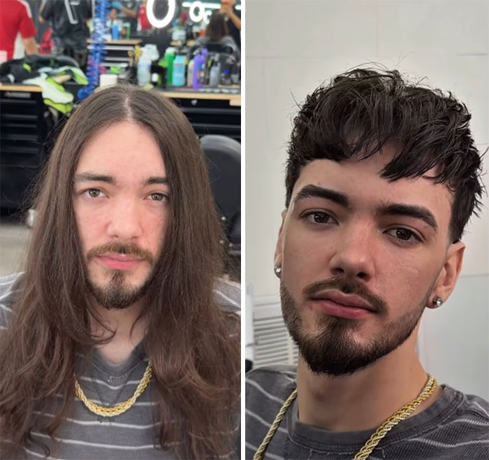 26 Drastic Men’s Hair And Beard Before-And-After Pics Shared By Barber Emiliano Familia