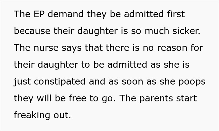 Parents Act Entitled In Pediatric ER, Have To Be Snubbed By Nurse Multiple Times Until They Give Up
